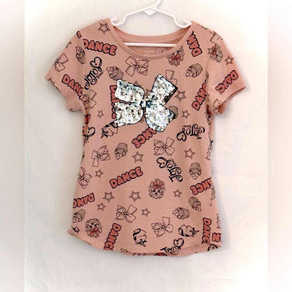 JoJo Siwa Short Sleeve T Shirts With Sequins Bow